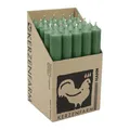 Produktbild: luterna Stabkerzen aus Paraffin, 180/22 mm, Kieferngrün, KERZENFARM HAHN, Brenndauer ca. 8h, 25 Stück pro Verpackung