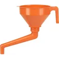 Produktbild: Pressol Trichter 02562, orange, Ø 16 cm, aus Kunststoff, mit Sieb und Winkelauslauf