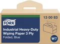 Produktbild: Tork Extra Starke Industrie Papierwischtücher Blau W7, 130083