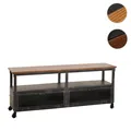 Produktbild: Lowboard HWC-N28, TV-Rack, Rollen, Industrial Retro Metall Holz 55x130x36cm