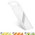 Produktbild: Börner Welle-Waffel PowerLine Gemüsehobel (Weiß) • Gemüseschneider für Wellen- & Waffelschnitt • Wellenschneider Gemüse • Hobel für Gitterkartoffeln & Pommes • Kartoffelhobel Welle