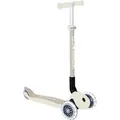 Produktbild: GLOBBER PRIMO FOLDABLE LIGHTS ECO – Tretroller 120/80 mm, ABEC 5, 3-rädrig, höhenverstellbar, LED-Rollen, kokos weiß - Weiß