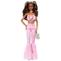 Produktbild: Barbie Deluxe Style Doll #12 in Pink Denim Crop Top with Matching Rose Print Fla