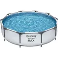 Produktbild: Bestway Stahlrahmen-Pool Set Steel Pro Max Frame Ø 305 x 76 cm Rund Lichtgrau
