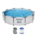 Produktbild: Bestway® Steel Pro MAX™ Frame Pool Set mit Filterpumpe Ø 305 x 76 cm, lichtgrau