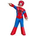 Produktbild: Rubies Offizielles Marvel Spidey and His Amazing Friends Spider-Man Deluxe Kleinkind-Kostüm, Kinder-Verkleidung, siehe abbildung, 2-3 Jahre, Rot/Blau/Schwarz/Weiß Halloween