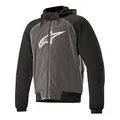Produktbild: Alpinestars Motorradjacken Chrome Sport Hoodie Melange Gray Black, Schwarz/Grau, 3XL