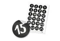 Produktbild: itenga Aufkleber itenga 24x Zahlensticker Z30 1-24 Schwarz / Weiß