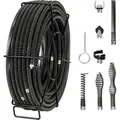 Produktbild: Mophorn - Vevor Rohrreinigungsspirale 30 M X 16 Mm, Professionelles Rohrreinigungskabel Mit 7 Schneidern Für 20-100 Mm Rohre, Hohlkern-kanalisationsspirale Für Spüle, Bodenablauf, Toilette