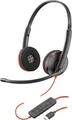 Produktbild: HP Poly Poly Blackwire C3220 - 3200 Series - Headset - On-Ear - kabelgebunden - USB-C - Geräuschisolierung (209749-201)