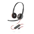 Produktbild: Plantronics – Blackwire 3220, kabelgebundenes Headset – Zwei-Ohr-Headset (Stereo) mit Mikrofonarm – Verbindung mit PC/Mac über USB-C-Anschluss – Kompatibel mit Teams, Zoom und mehr, Schaum