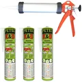 Produktbild: Petec 3x K & D Kleben und Dichten Weiss 310ml + Ausdrückpistole