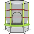 Produktbild: Costway - 140cm Gartentrampolin mit Sicherheitsnetz, Trampolin bis 45KG belastbar, Indoor-/Outdoortrampolin für Kinder ab 3 Jahre Grün
