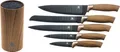 Produktbild: 6tlg. Messerbockset KING® ESSENTIAL Edelstahl beschichtete Klingen mit Riffelstruktur plus Messerblock / Größen: 20cm Kochmesser, 20cm Ausbeinmesser, 20cm Brotmesser, 12.5cm Universalmesser & 8.5cm Gemüsemesser