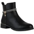 Produktbild: VAN HILL 840507 Stiefelette Damen Leicht Gefütterte Klassische Stiefeletten Zierperlen schwarz 39 EU