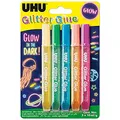 Produktbild: UHU Glitter Glue GLOW IN THE DARK, Tuben 5x10ml
