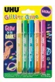 Produktbild: 4026700482102 Klej brokatowy świecący w ciemności 5kol 10ml UHU UHU