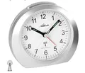 Produktbild: ATLANTA Großer Funkwecker Leise Analog Licht Snooze Crescendo Silber 1856/19
