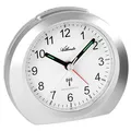 Produktbild: Großer Funkwecker NoTick Analog Licht Snooze Crescendo Silber - ATLANTA 1856/19