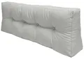 Produktbild: Beautissu Palettenkissen Outdoor Rückenkissen ECO Elements, 120x40cm, Hellgrau
