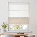 Produktbild: Victoria M. Ivora Raffrollo Rollo Faltrollo Stabile Aluminium-Schienen, für Fenster und Türen, mit Schnurzug, Pflegeleicht, 60 x 130 cm, Elfenbein-meliert