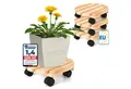 Produktbild: Oramics Pflanzenroller Blumentopfuntersetzer Rund Massivholz Ø30 x 8cm bis 120kg belastbar, (Pflanzenmobil aus massiven Kiefernholz als praktischer Alltagshelfer, 4-St., Holz-Pflanzen-Untersetzte mit 4x Rollen für optimale Handhabung), massive Ausführung, stabiler Stand, belastbar bis 120 kg