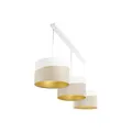 Produktbild: Euluna Hängeleuchte Pendelleuchte Lampe dreiflammig weiß beige gold Leuchte