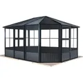 Produktbild: Ambia Garden Pavillon, Metall, 384x281x384 cm, wetterbeständig, rostfrei, Sonnen- & Sichtschutz, Pavillons & Pergolas, Pavillons