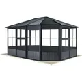 Produktbild: Sojag Aluminium Pavillon Wintergarten Charleston 1212  Anthrazit  384x384x281 Cm