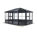 Produktbild: Wintergarten Pavillon Überdachung Aluminium Sojag anthrazit 384x384x281cm