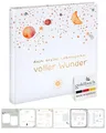 Produktbild: goldbuch 15 498 Babyalbum voller Wunder im Weltraum-Design, Leinenstruktur Fotoalbum mit 58 weißen Blankoseiten, Pergamin & 4 illustrierte Seiten, Baby Album, Papier, ca. 30 x 31 x 4 cm, Weiß