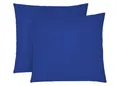 Produktbild: Biberna Kissenbezug 80x80 cm 2 Stück Blau Feinjersey 100% Baumwolle