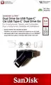 Produktbild: SanDisk Ultra Dual Drive Go 64GB USB 3.2 USB-A USB-C 64 GB schwarz 300 MB/s OVP