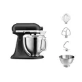 Produktbild: KitchenAid Küchenmaschine - Artisan - Kippbarem Food Processor - Teigknetmaschine mit 2 Schüsseln und 3 Zubehör aus Edelstahl - 4.8 L - Gusseisen schwarz