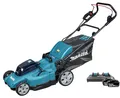 Produktbild: Makita DLM480PT2 Akku-Rasenmäher 2x18V / 5, 0 Ah, 2 Akkus + Ladegerät, Petrol