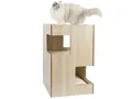 Produktbild: Canadian Cat Company Tierhaus Cat Castle Katzenturm, Katzenhöhle, Katzenbett aus Holz, beige - 50 x 50 x 80 cm