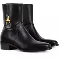 Produktbild: GUCCI Horsebit Ankle Stiefel Bootsschuh Ikonische Horsebit-Detail als Hommage an Guccis Reit-Tradition schwarz 41 EU
