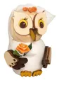 Produktbild: Kuhnert Dekofigur Mini-Eule als Braut - aus Holz gefertigt - ca. 7 cm groß, entzückende Dekoration für jeden Raum - Made in Germany