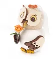 Produktbild: Ganzjahresfigur Mini-Eule Braut H: 7,5cm NEU Holzfigur Holzminiatur