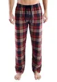 Produktbild: Götzburg Herren Flanell lange Schlafhose – rot kariert, 100% Baumwolle, Schlafanzughose mit Seitentaschen & Kordelzug, weiche Pyjamahose 50