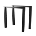 Produktbild: MetaloPro Tischbeine Etamin Lite – 2x Schwarze Metallbeine in Rechteckiger Form für Moderne, Minimalistische Tische im Wohn- und Arbeitsbereich, 72cm