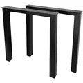Produktbild: MetaloPro 2 Stück Tischbeine-Metall Schwarz 72cm I Tischkufen Esstisch-Beine Schwerlast Tisch-Gestell Tisch-Untergestell Möbelfüße Tischfüße, Couchtisch Esstisch Wohnzimmertisch Schreibtisch