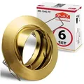 Produktbild: Maxkomfort Einbauleuchte 6/10/20er-Set, rund & schwenkbar, Deckenspots, GU10-Fassung, für LED und Halogen geeignet, ohne Leuchtmittel, Einbauspot, GU10-Fassung, 7 Farbvarianten, Einbautiefe 20mm goldfarben