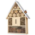 Produktbild: WILDLIFE HOME Großes Insektenhotel - Naturbelassen & Wetterfest, Insektenhaus aus Naturholz für Bienen, Wildbienen, Marienkäfer & Schmetterlinge, Bienenhotel & Nisthilfe zum Aufhängen