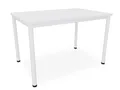 Produktbild: Dila GmbH Schreibtisch/Besprechungstisch in verschiedenen Größen und Farben weißes Metallgestell Konferenztisch Arbeitstisch (B: 120 cm x T: 80 cm, Weiß)