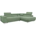 Produktbild: Mirjan24 Ecksofa, Grün, Textil, 5-Sitzer, rechts montierbar, L-Form,Rechteckig, 274x203 cm, Wohnzimmer, Sofas & Couches, Wohnlandschaften, Ecksofas