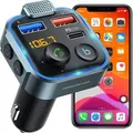 Produktbild: FM Transmitter Auto Bluetooth 5.0 Kfz Radio Adapter mit Freisprecheinrichtung und Dual USB Typ-C QC 3.0 USB Drahtloser Empfänger Adapter 20W Retoo