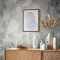 Produktbild: Tapete Vlies Blätter Dschungel Metallic silber Botanica 33301 (4,92€/1qm)