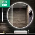 Produktbild: Mirlux Badezimmerspiegel mit LED Beleuchtung - Wandspiegel Rund - Anti-Kondensations Duschspiegel - 80x80CM