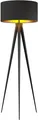Produktbild: Lindby Stehlampe Benik, Tripod, Textil, schwarz/gold, 153cm